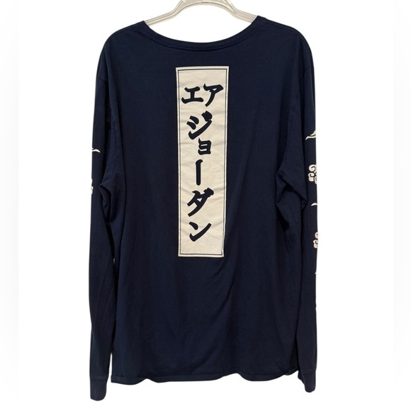 Air Jordan Tokyo Japan Navy Blue Olympics Long Sleeve Tee Shirt Size XXL RARE - Picture 2 of 11